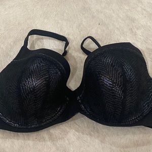 Black & metallic Victoria’s Secret Body by Victoria/ lined Demi/ 38DD